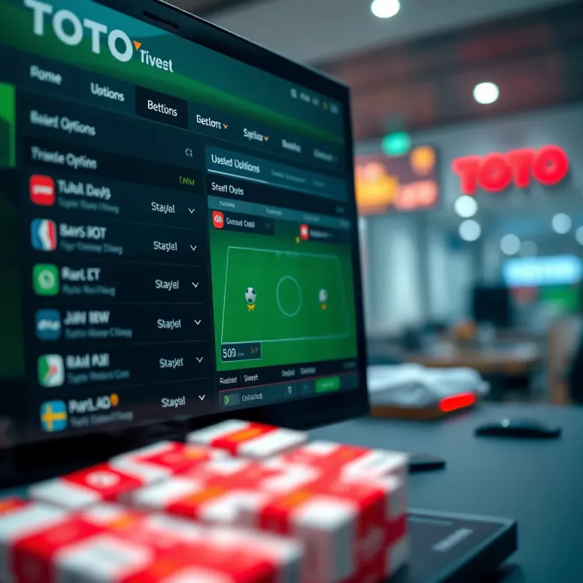 A sophisticated interface of a betting site showcasing a variety of options
