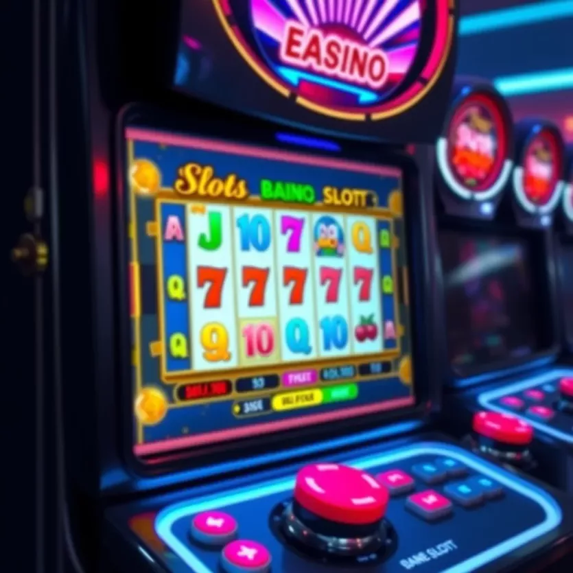 Illustration of an online slot machine interface