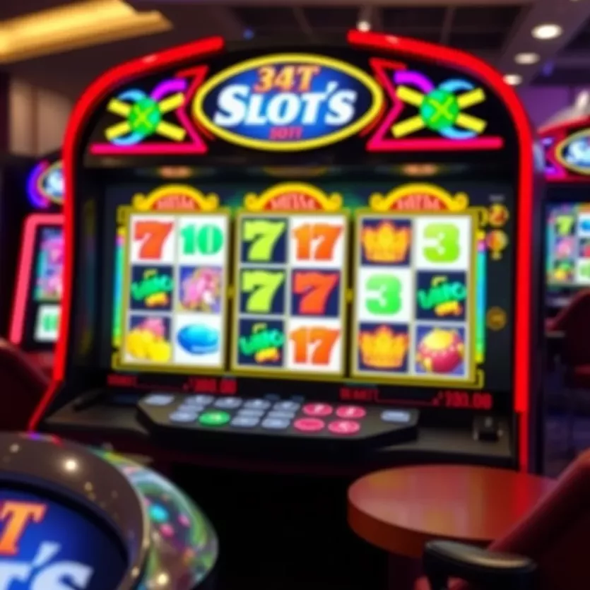 A captivating visual of a vibrant online slot machine interface