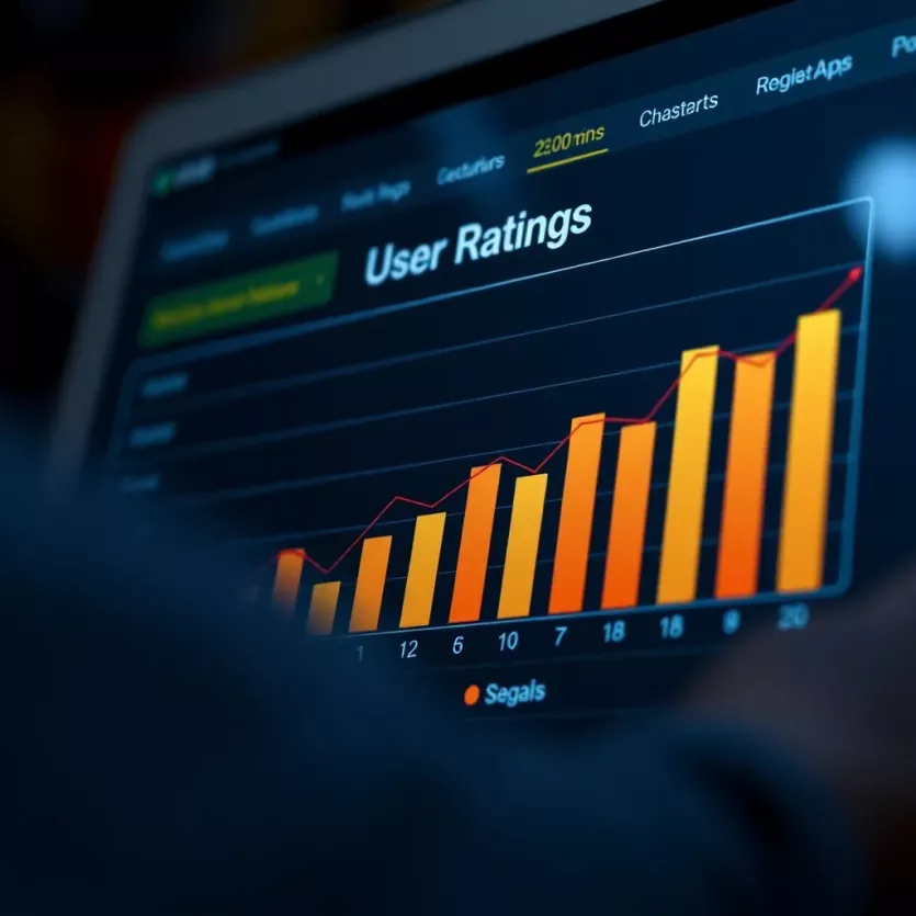 Graph showing user experience ratings for various betting apps
