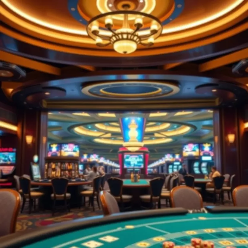 A captivating view of a luxurious casino interior