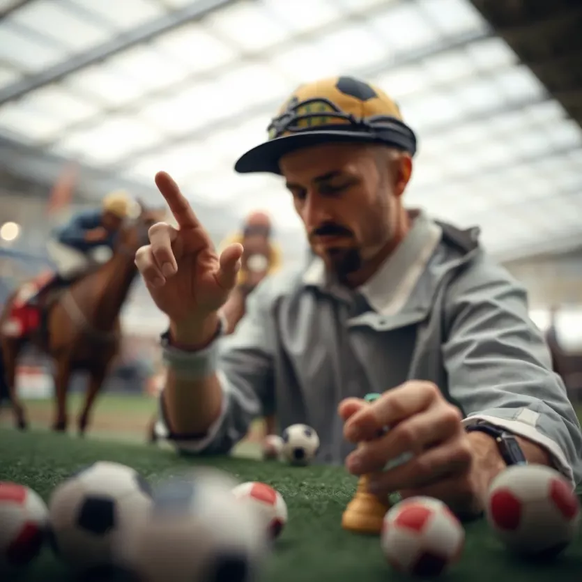 Conceptual illustration of betting risks