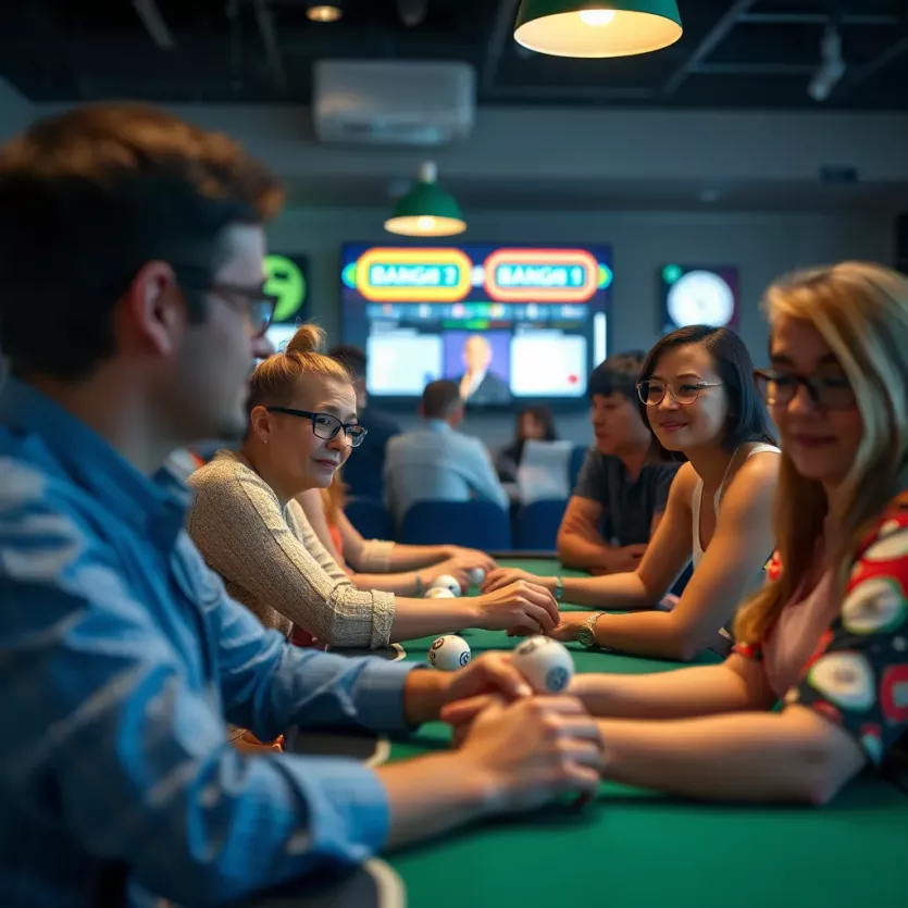 A community of players interacting in a lively online bingo chat room.