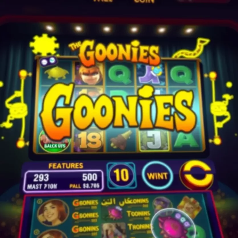 User interface showcasing Goonies Slot features