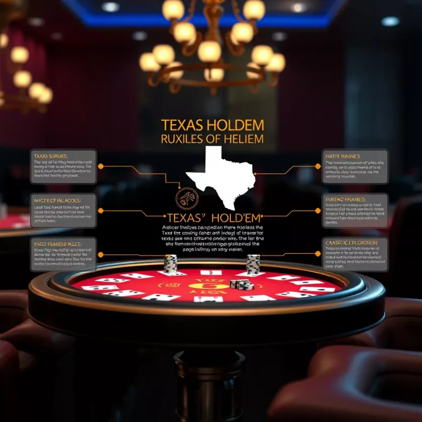 An infographic illustrating the basic rules of Texas Hold