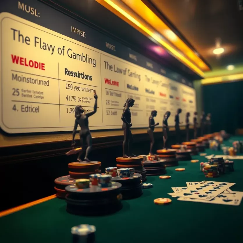 A historical timeline depicting the evolution of gambling laws