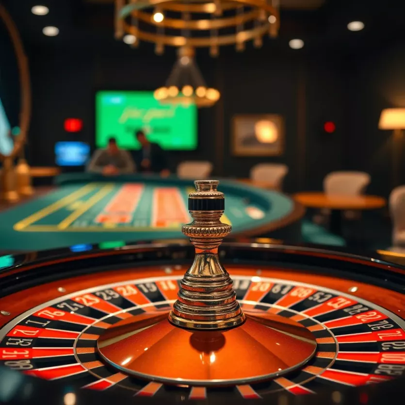 An elegant European roulette table showcasing the layout and betting options.
