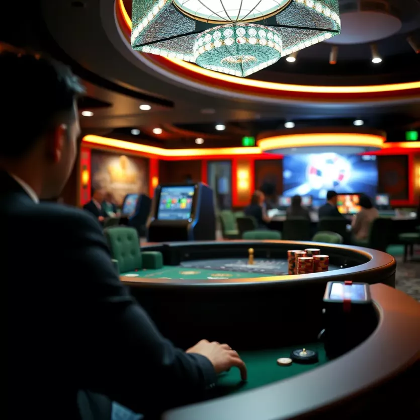 Immersive live casino experience with a dealer
