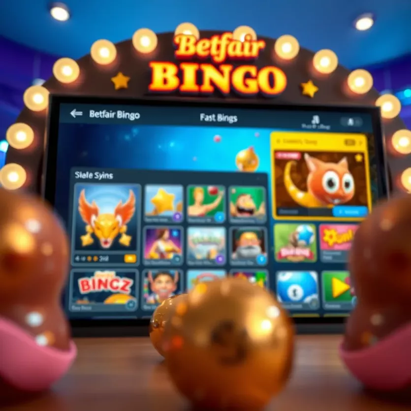 An engaging interface of Betfair Bingo showcasing various game options