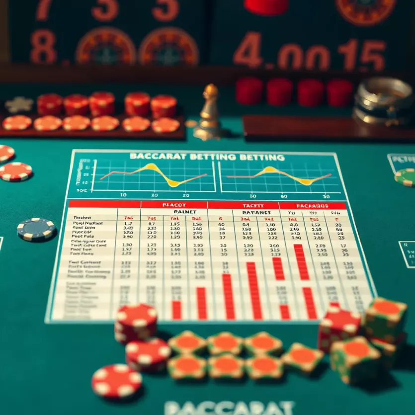 Statistical analysis chart for baccarat betting strategies