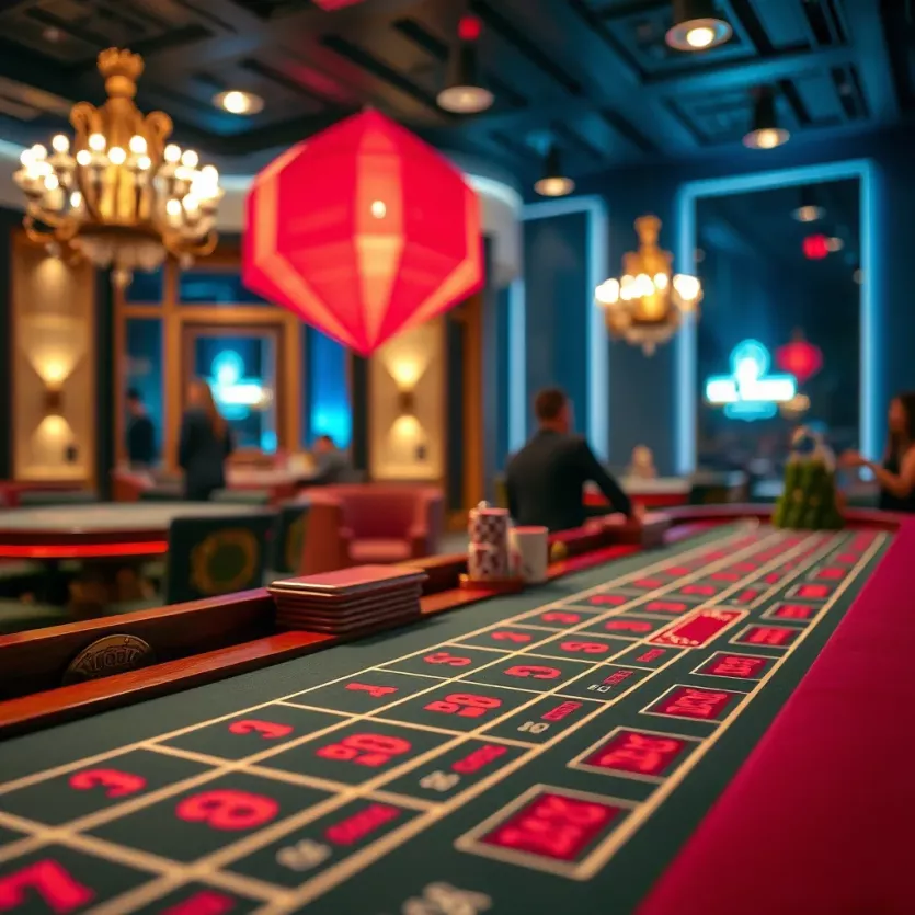 Intriguing layout of a live baccarat table.