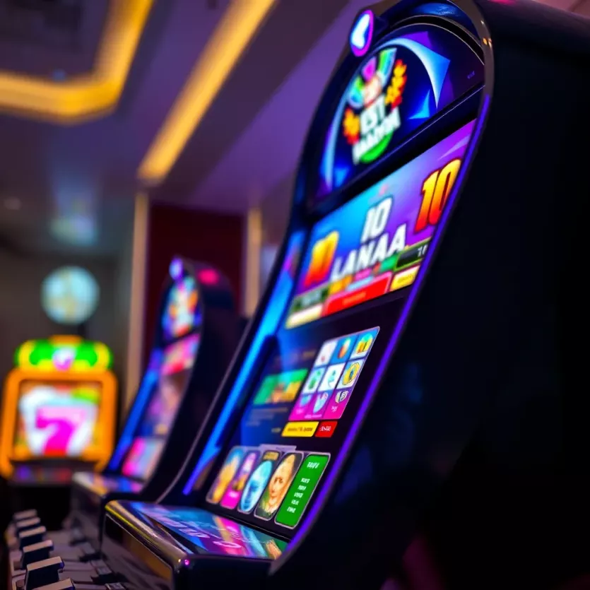 A modern video slot machine with vibrant graphics