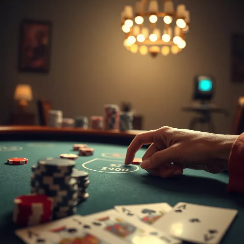 A visual representation of financial considerations in blackjack