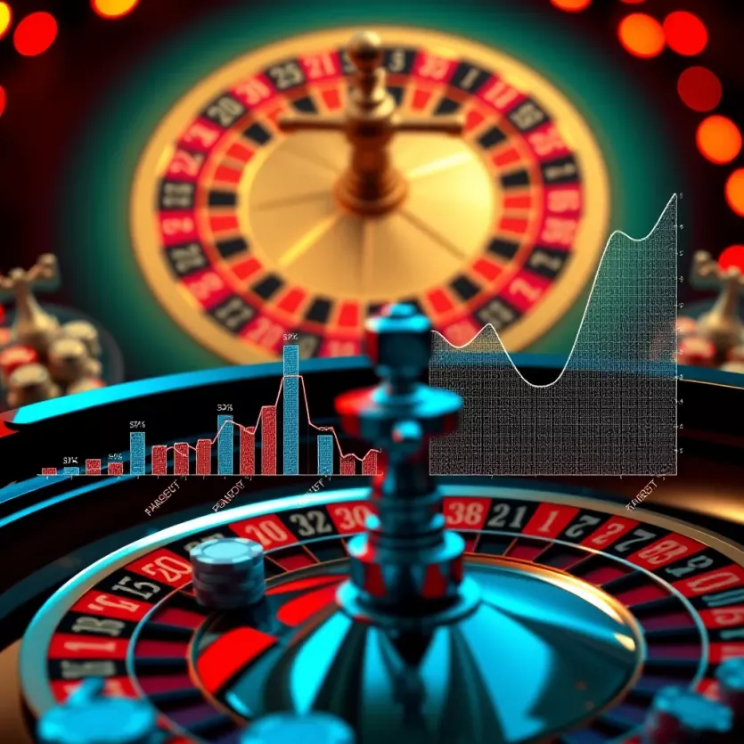 Graph showing statistical analysis of roulette outcomes