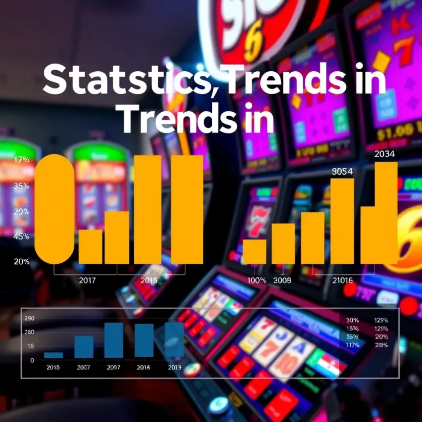 An infographic showcasing slot machine statistics and trends