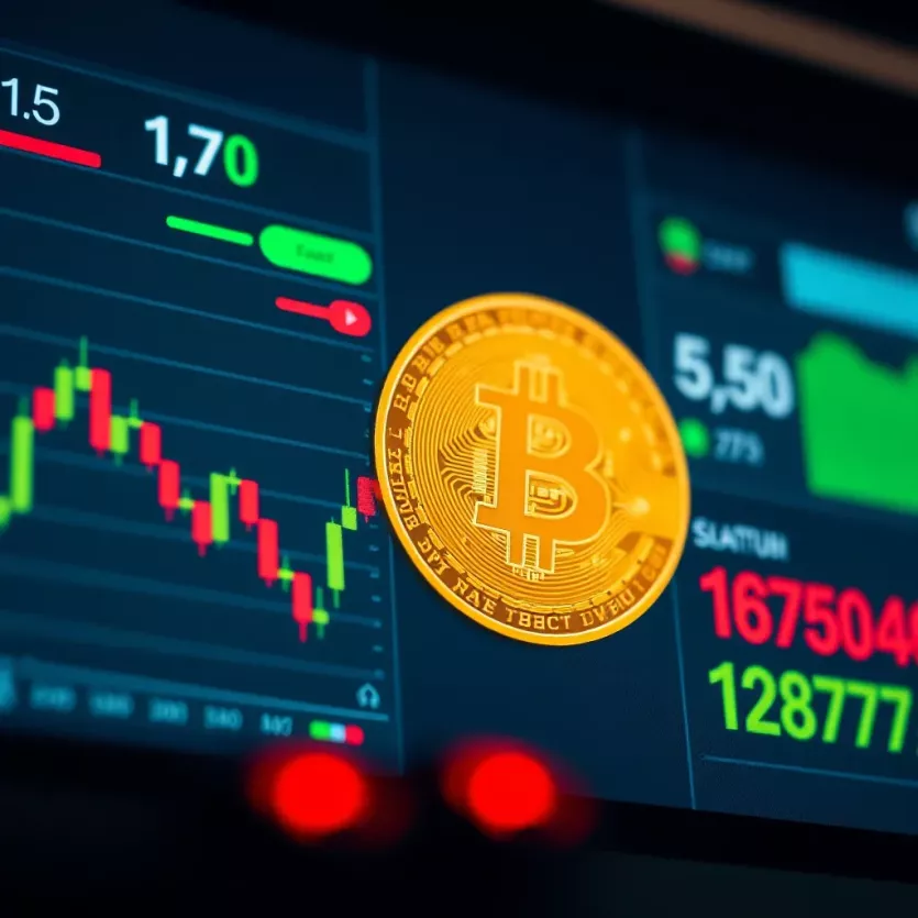 Close-up of a betting interface on a Bitcoin platform