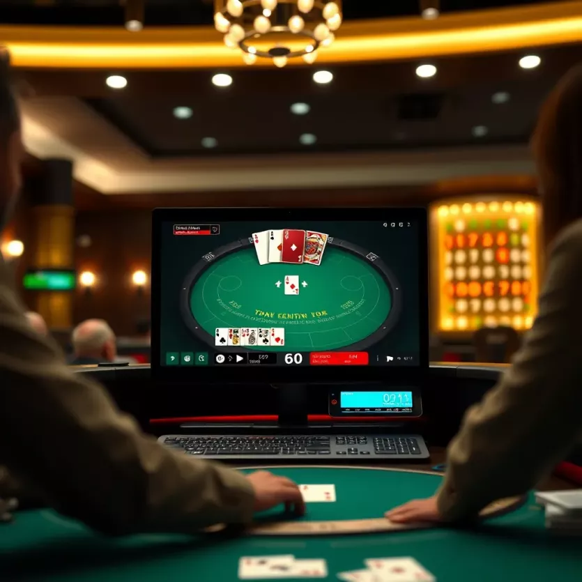 A sophisticated online blackjack interface showcasing an engaging user experience.