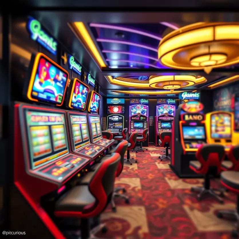 Interior design showcasing modern gaming technology