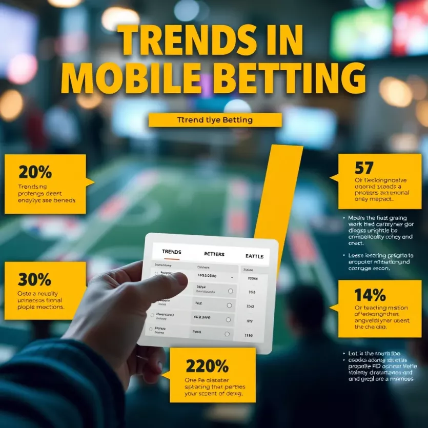 Infographic showcasing trends in mobile betting