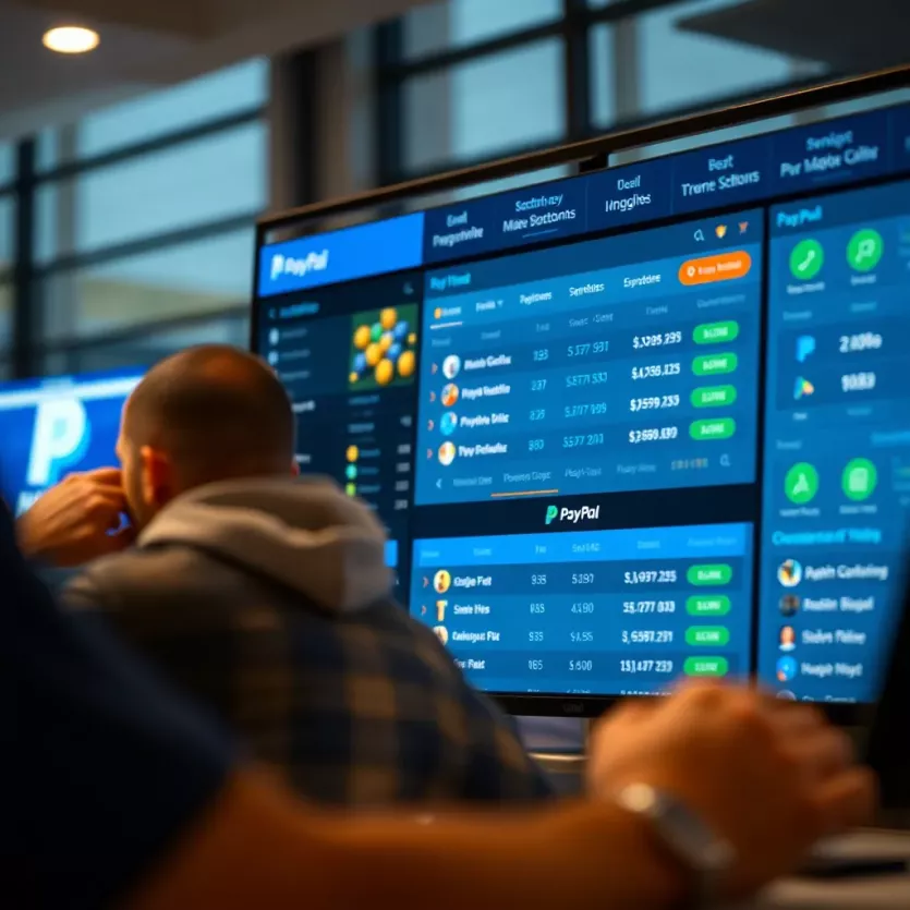 User-friendly interface of a betting platform integrating PayPal payment options