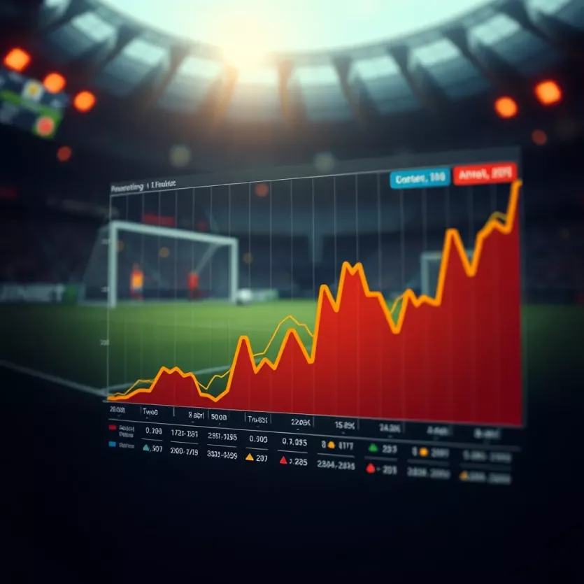Graph illustrating betting trends and statistics on Unibet platform