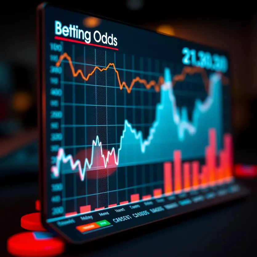 An analytical graph representing betting probabilities