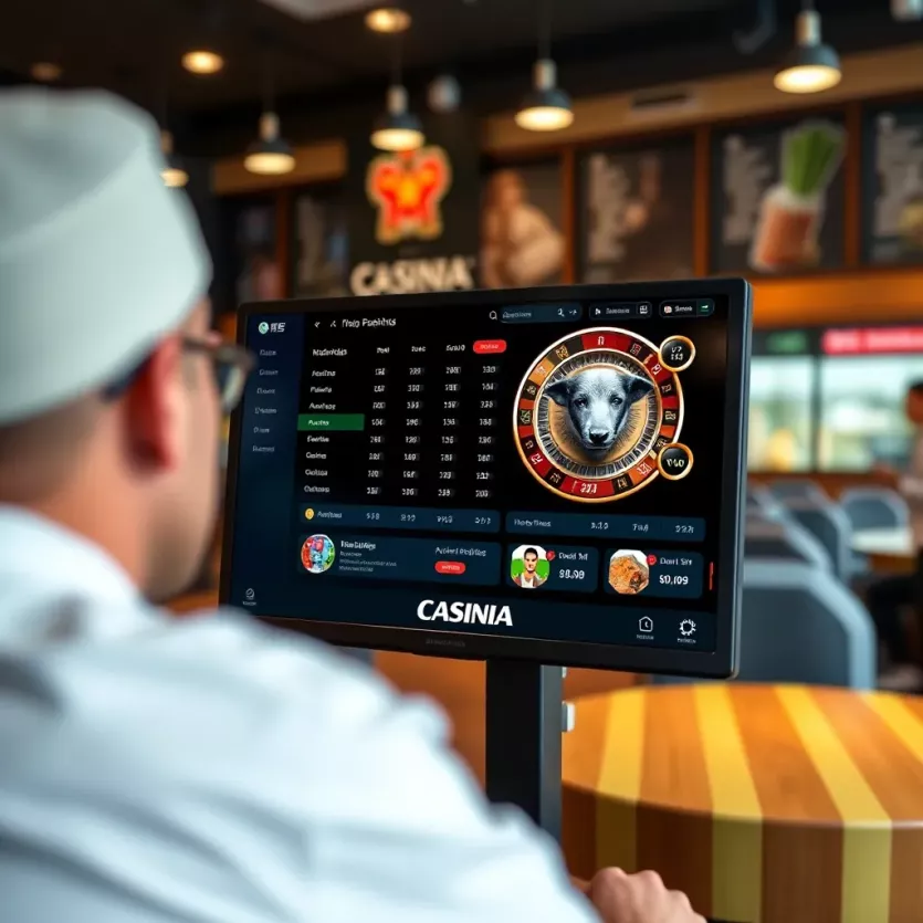 Casinia user interface and navigation