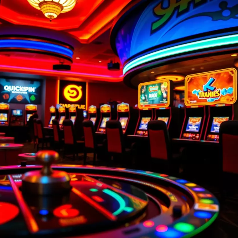 An overview of Quickspin casino games showcasing vibrant graphics