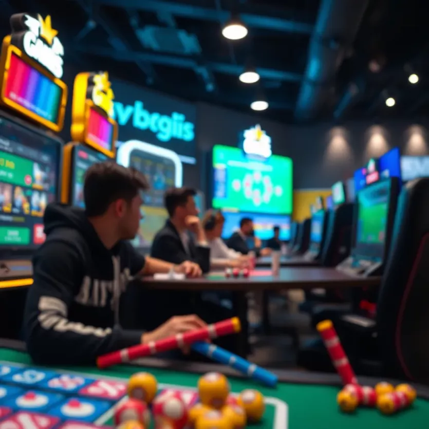 Diverse online betting games showcased on digital platforms