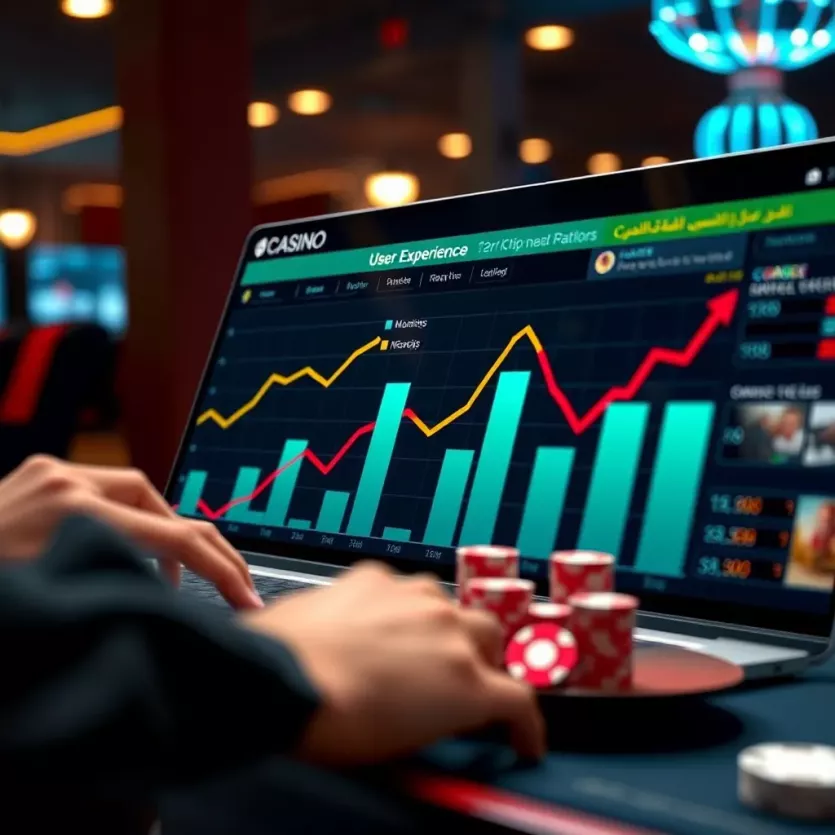 Chart showing user experience metrics for online casinos