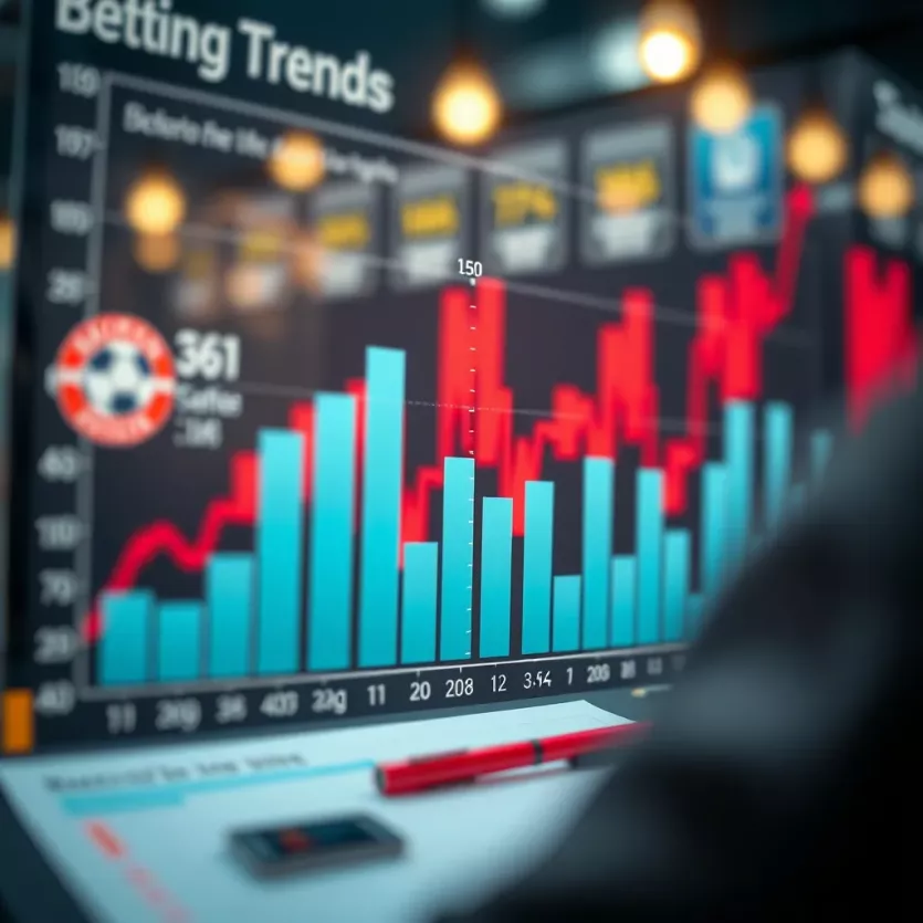 Graph illustrating user statistics and betting trends