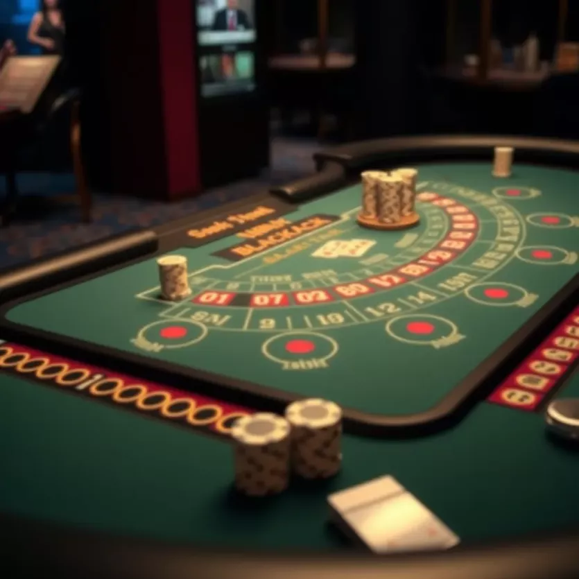 A strategic layout of a blackjack table