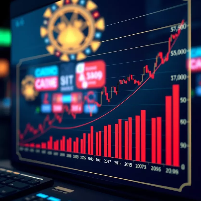Graph depicting the latest trends in online gambling statistics
