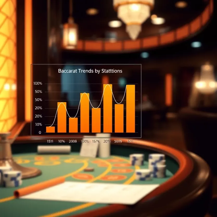 Statistics chart illustrating baccarat trends