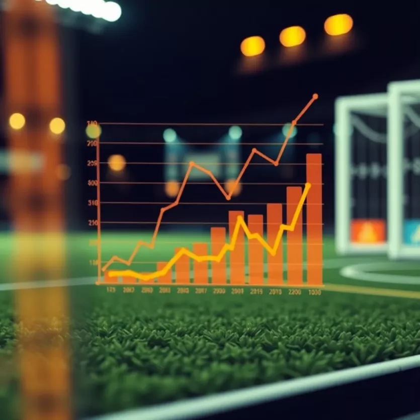 Graph showing the impact of statistics on betting success