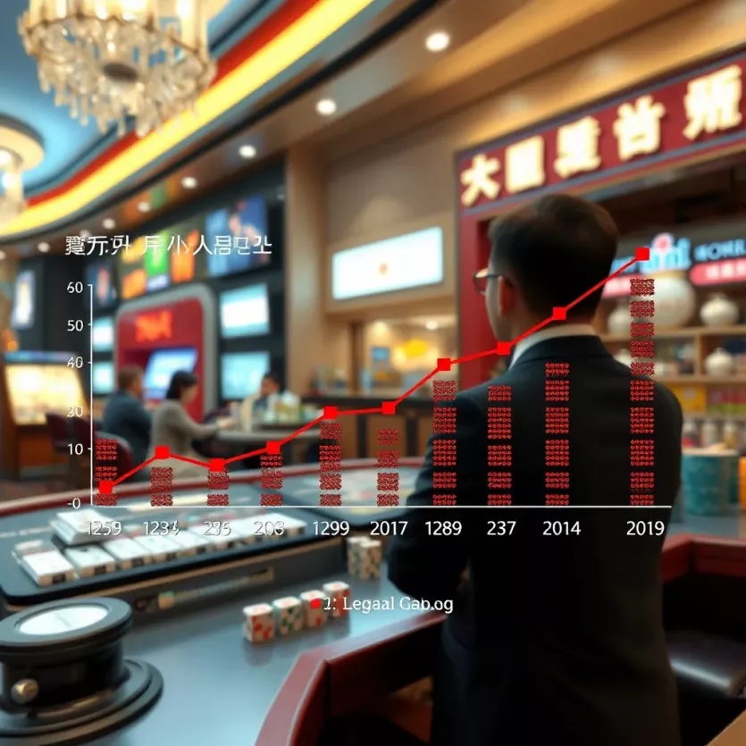Graph depicting the legal and illegal gambling landscape in Korea