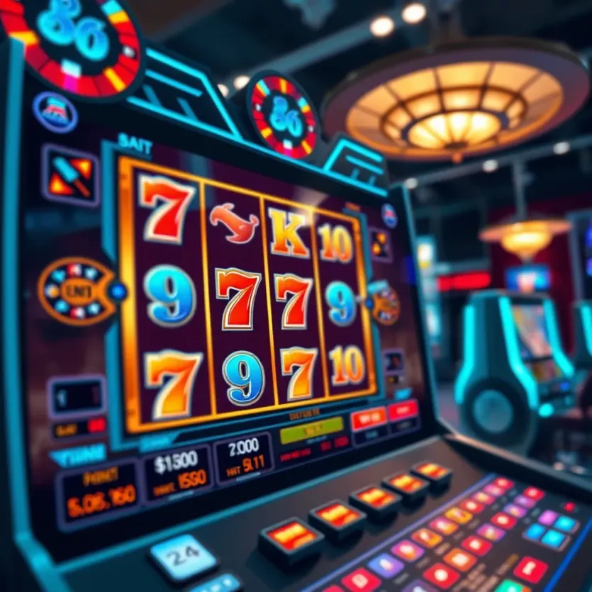 A sophisticated digital interface showcasing modern online slot technology