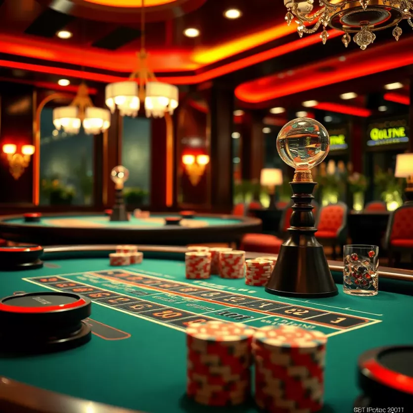 Exciting live baccarat table setting