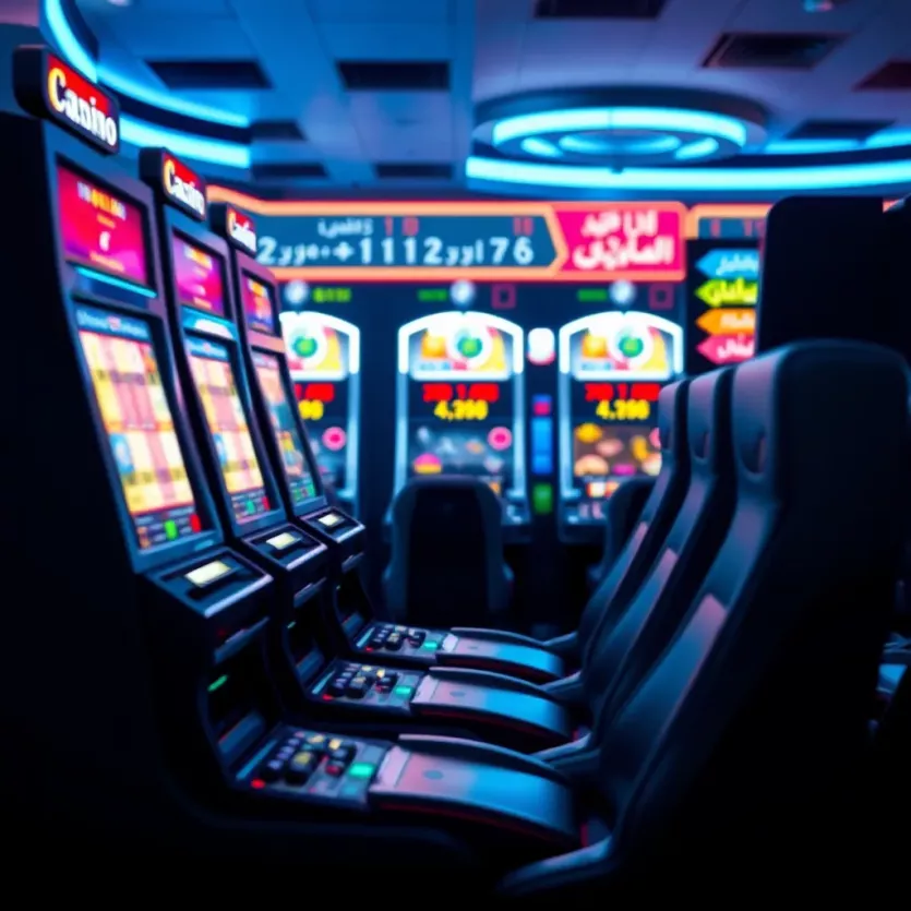 An engaging visual of a poker machine in a casino setting