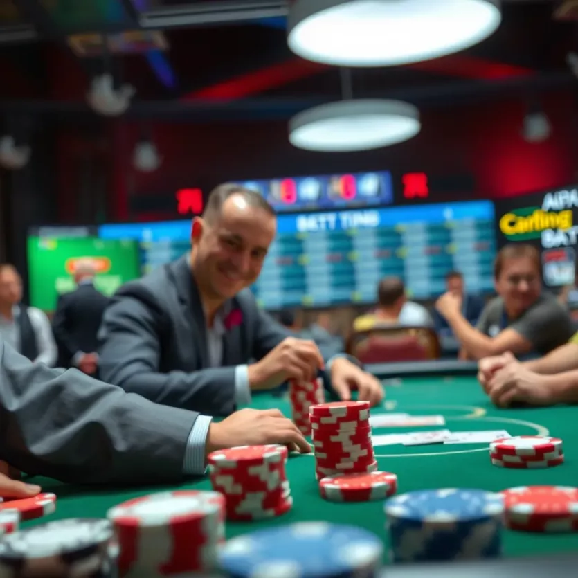 An illustration showcasing various poker betting trends