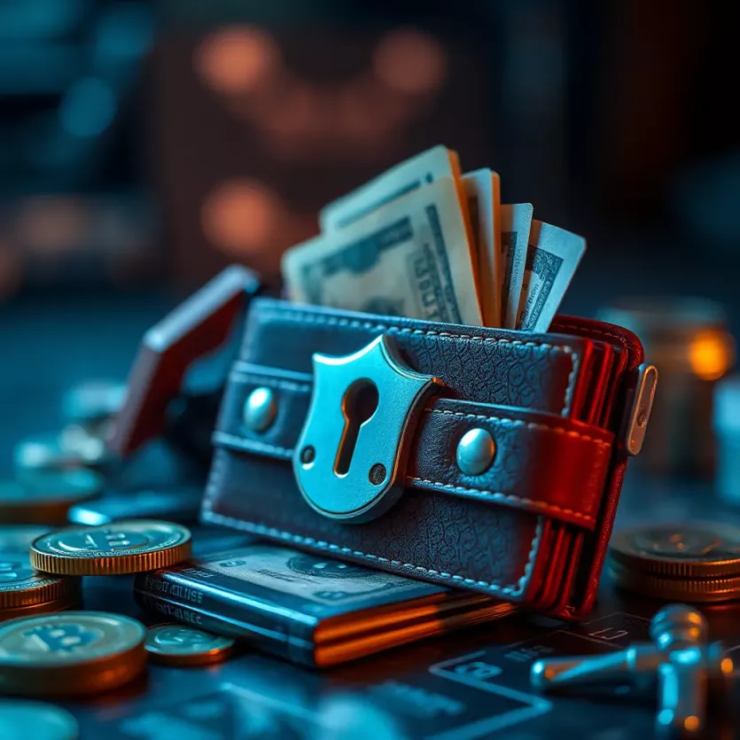 A secure digital wallet representing financial safety