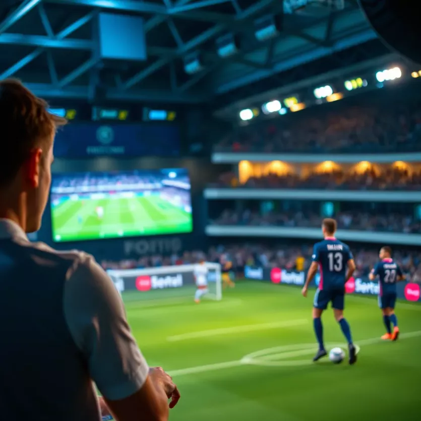 An illustration representing the concept of sports live streaming