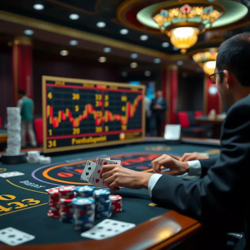 Statistical analysis related to online blackjack betting patterns